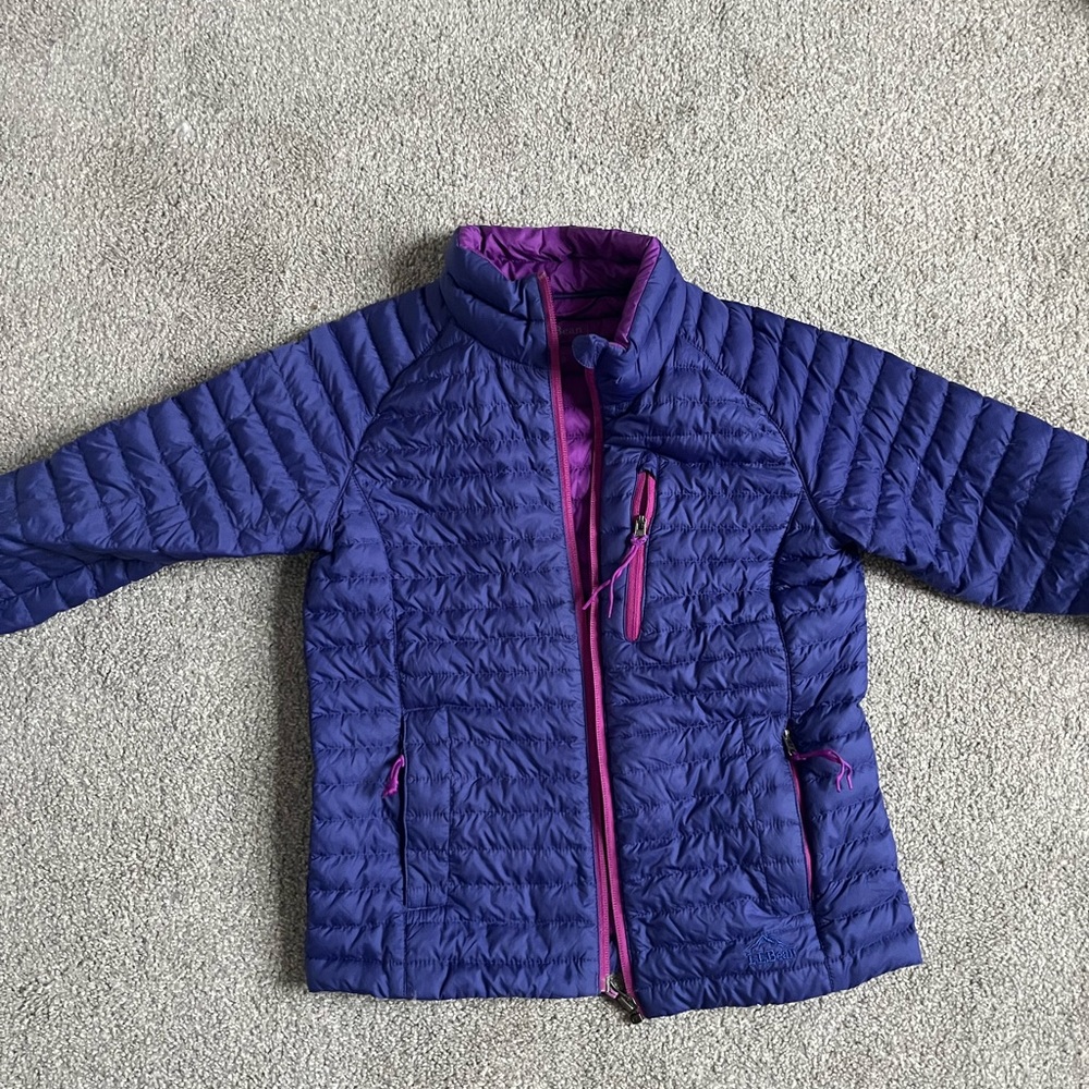 LL Bean Purple light puffy jacket